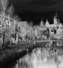 Signed, Black and White Photography, Amsterdam Canals by Roberta Fineberg, 2025