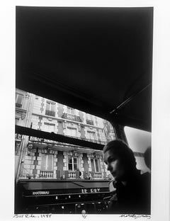 Bus Ride, Paris, France, Black and White Street Photography 1980s 