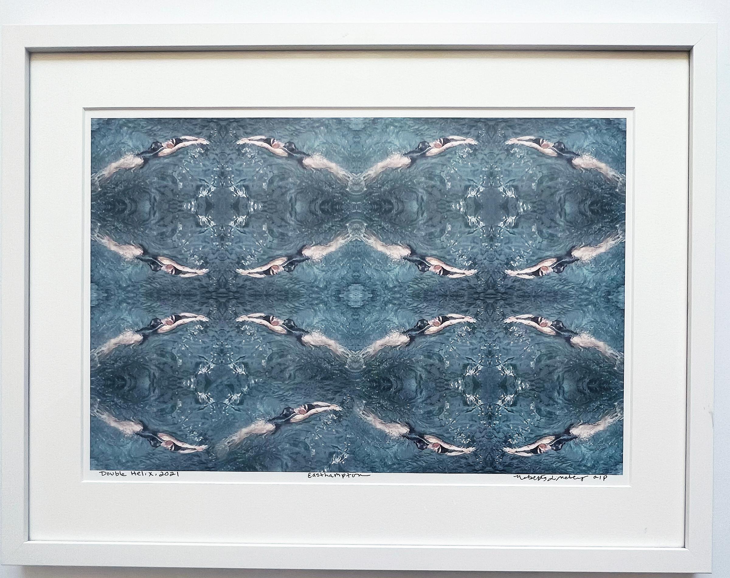 Double Helix, Swimmer, Contemporary Art Photography, Framed
