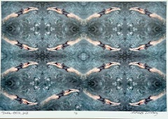 Doble Hélice, Nadador, Agua, Fotografía Contemporánea en Color, Edición Limitada