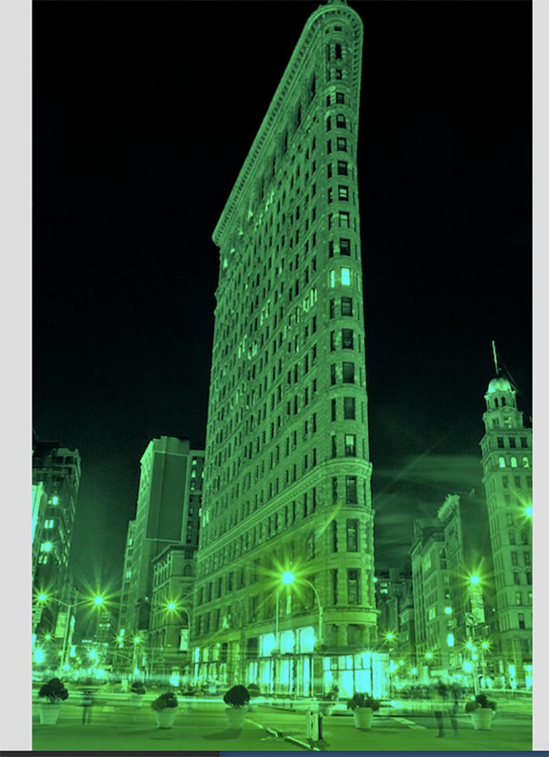 The Flatiron, New York City, 2011 by Roberta Fineberg is a series of 5 photographs, each 24