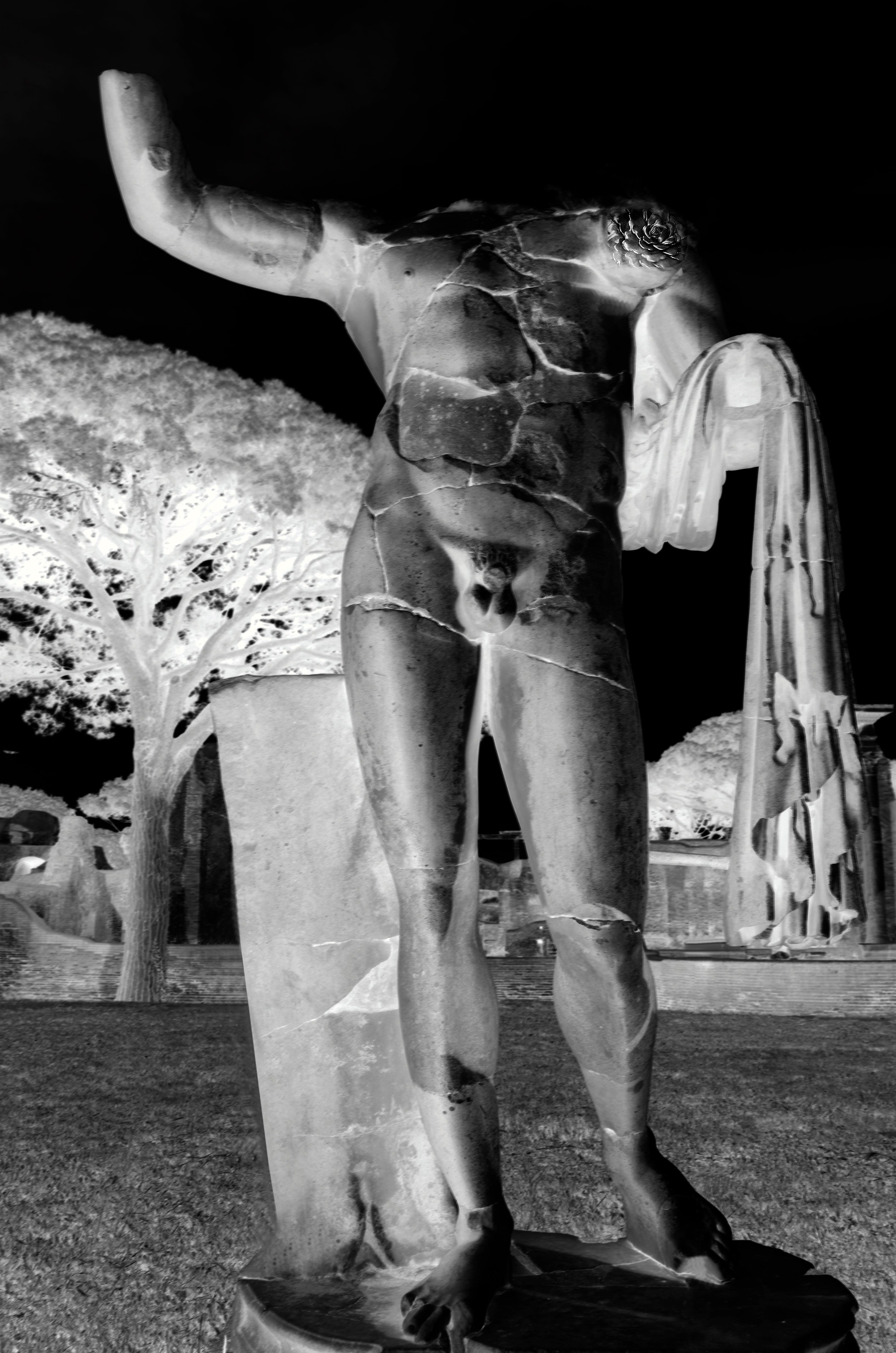Fragments, Rome, Italy, A Monochromatic Negative Photograph of Antiquities 