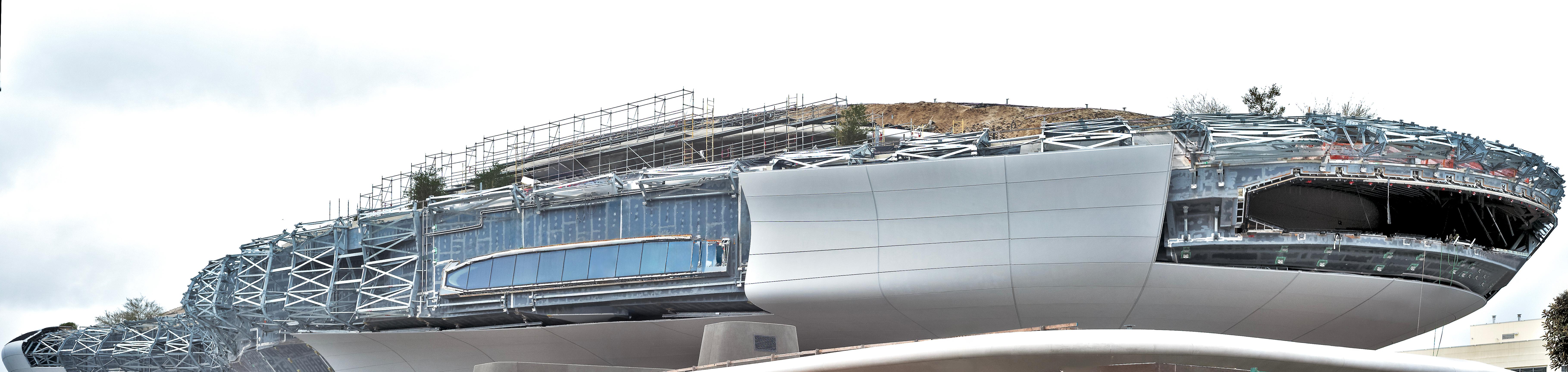 Lucas Museum in Construction, LA, CA Architecture, Contemporary Photography - Gray Color Photograph by Roberta Fineberg