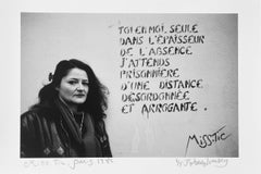Miss Tic, Paris, France, Black-and-White Photograph of French Woman Artist 