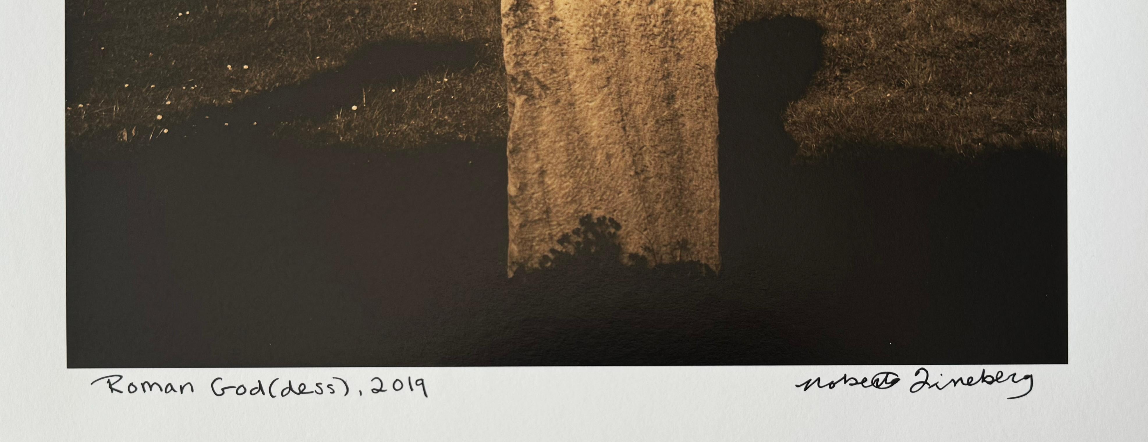 Roman God(dess) II, Rome, Italy, Large Contemporary Photograph of Antiquities - Black Landscape Photograph by Roberta Fineberg