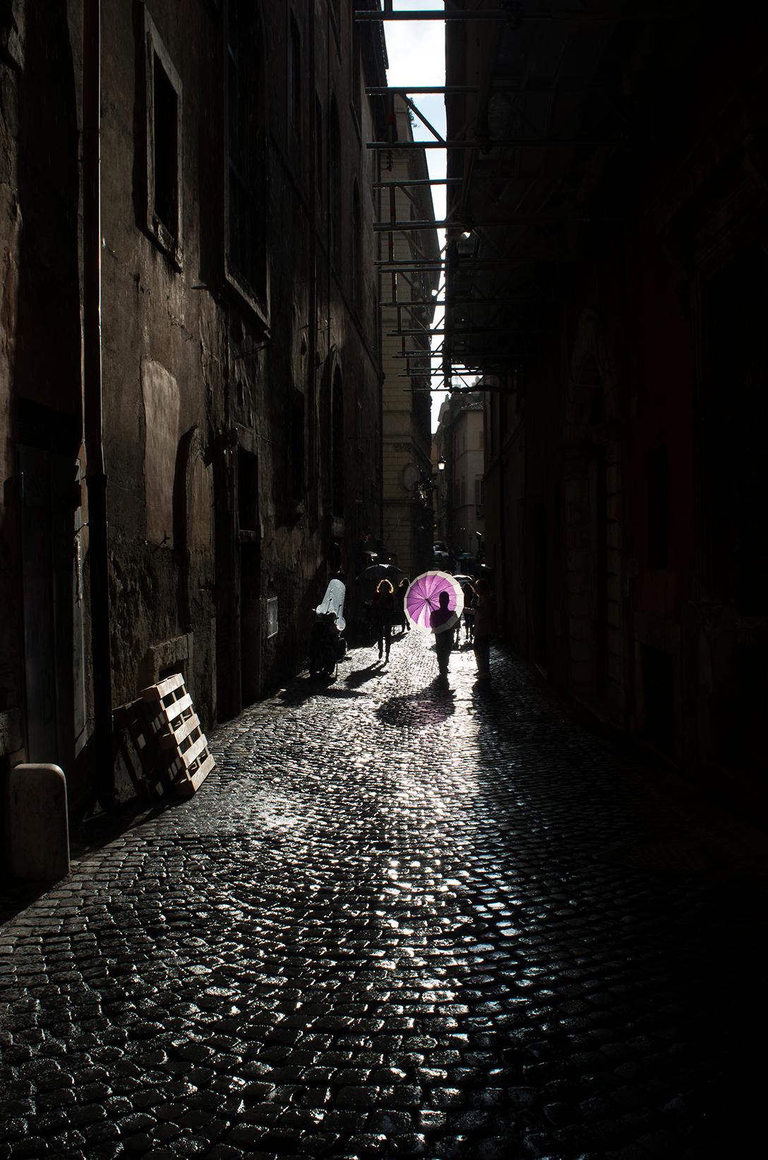 Roman Sun Shower, Rome, Contemporary Color Travel Photography in Italy