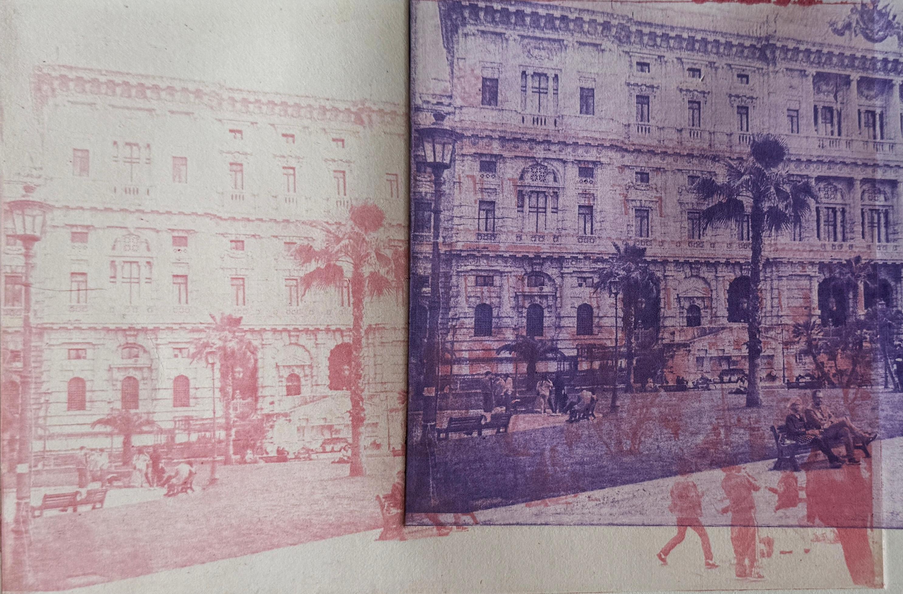 Rome, Italy, Bright Colored Mixed-Media Art and Design Original Print (Zeitgenössisch), Photograph, von Roberta Fineberg
