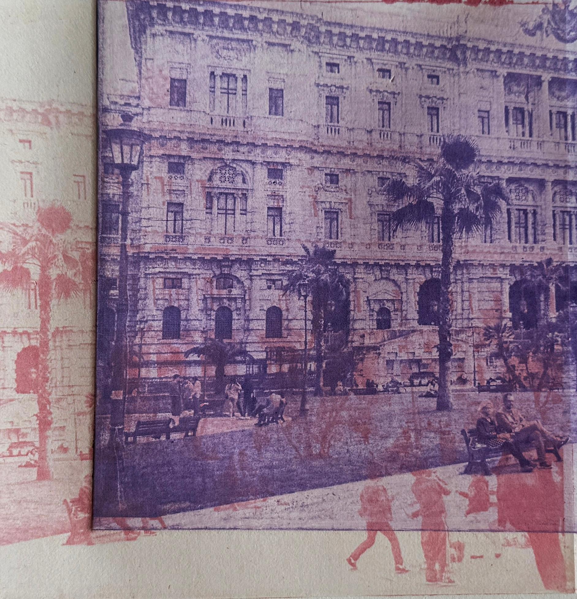 Rome, Italy, Bright Colored Mixed-Media Art and Design Original Print (Grau), Landscape Photograph, von Roberta Fineberg