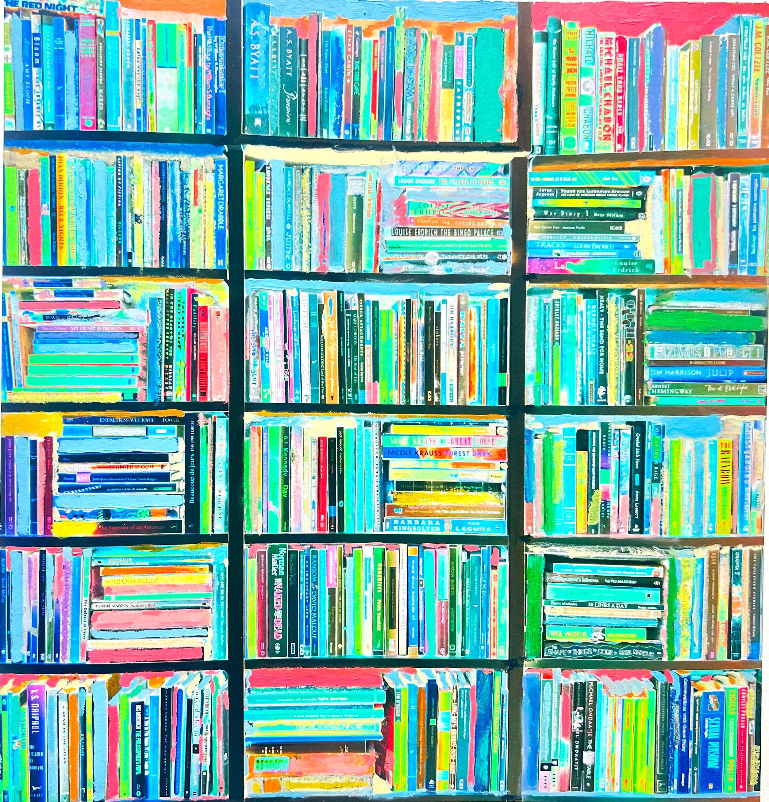 Tell Me A Story II, Paris, art et photographie mixtes, livres, bleu émeraude - Photograph de Roberta Fineberg