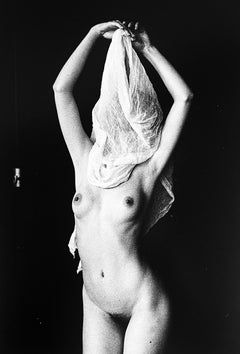Triggered, Black-and-White, Silver Gelatin Print, Female Nude, 1994 by RF