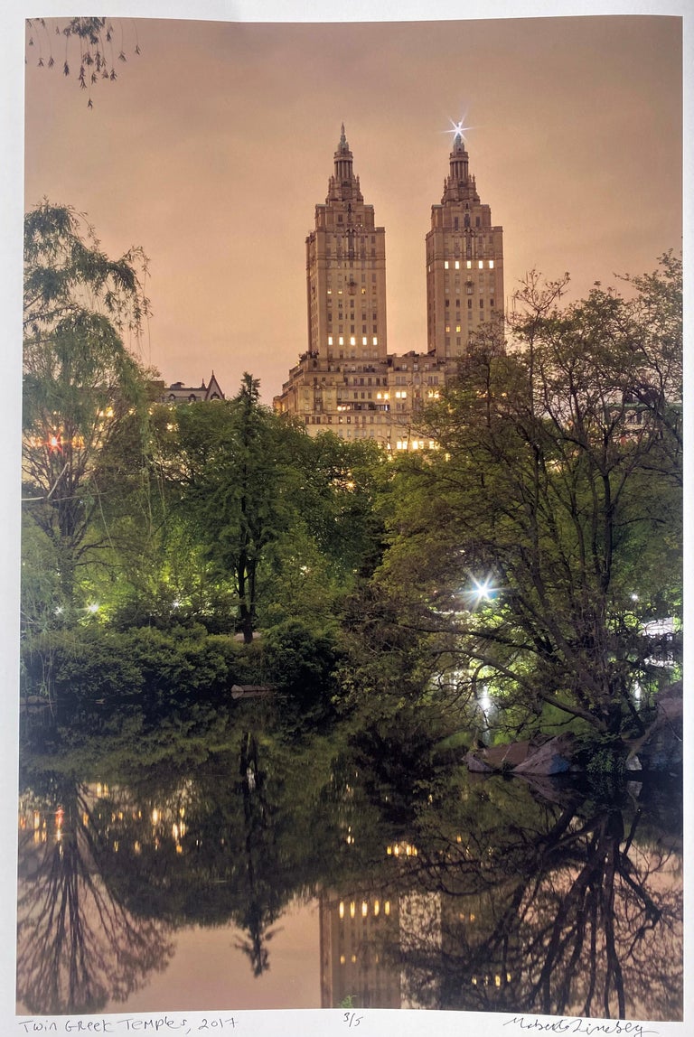 Roberta Fineberg Landscape Photograph - Twin Greek Temples, New York City, Central Park, Contemporary Landscape Photo