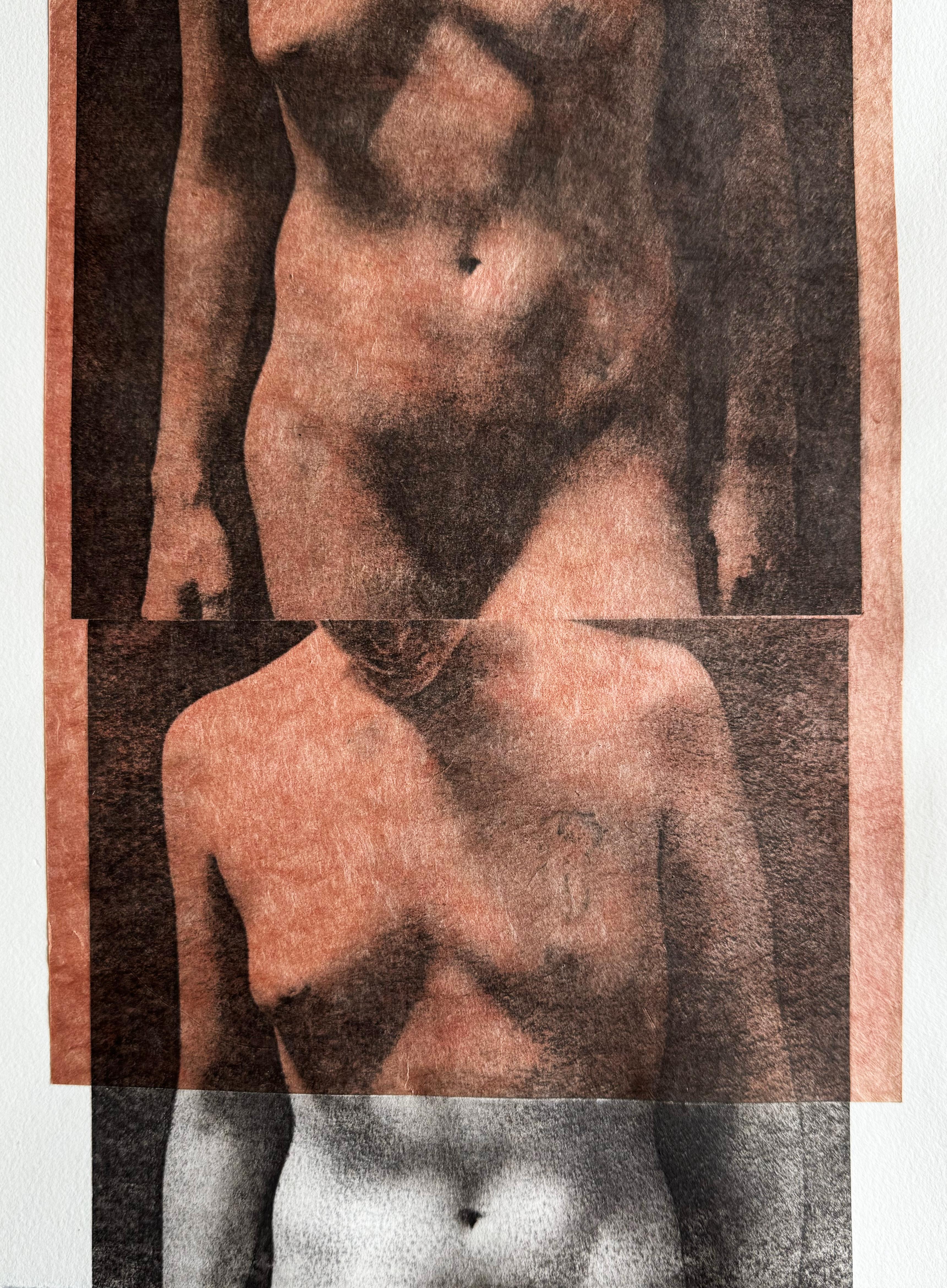 Desnudo Clásico, Arte y Diseño Mixto Rosa Obra Original sobre Papel - Print Contemporáneo de Roberta Fineberg
