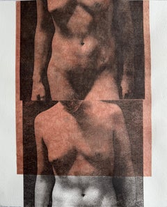 Desnudo Clásico, Arte y Diseño Mixto Rosa Obra Original sobre Papel