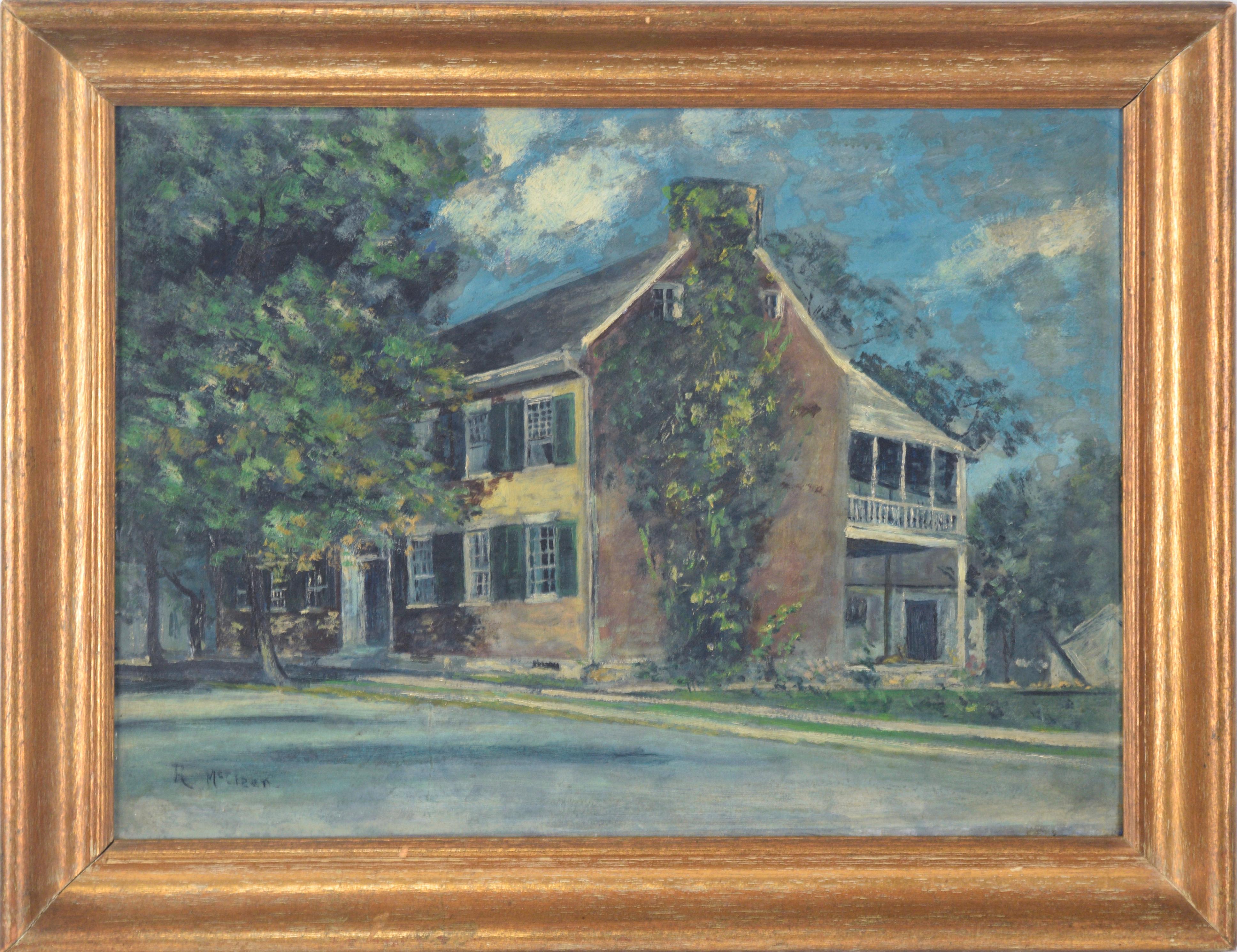 Roberta Fisk McClean Landscape Painting - Historical Home Russellville Kentucky 1930