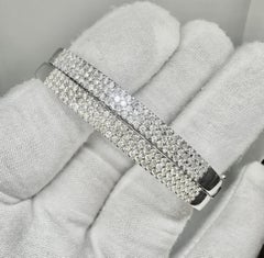 Roberta Flack's 180 Diamond Bangle Bracelets 14K White Gold Worn On ABC Special