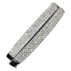 Roberta Flack's 180 Diamond Bangle Bracelets 14K White Gold Worn On ABC Special