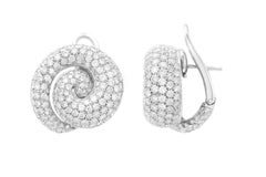 Boucles d'oreilles spirales en diamants de 12,70 carats de Roberta Porrati