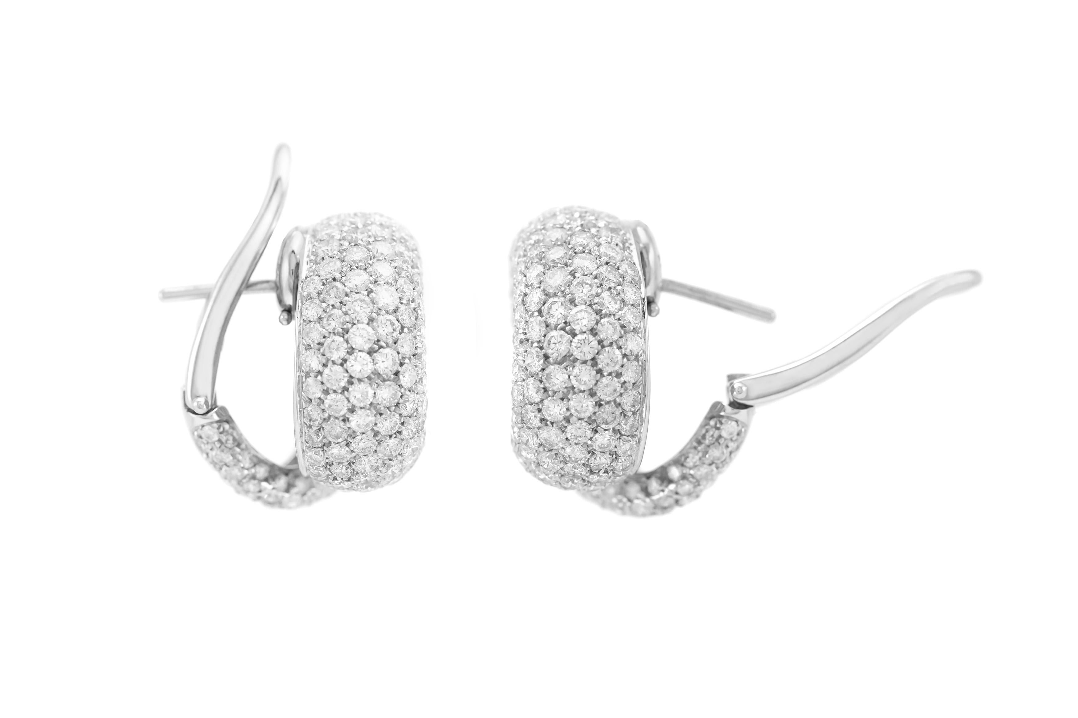 Pendientes Espiral Roberta Porrati Diamantes 12,70 Quilates Corte redondo en venta