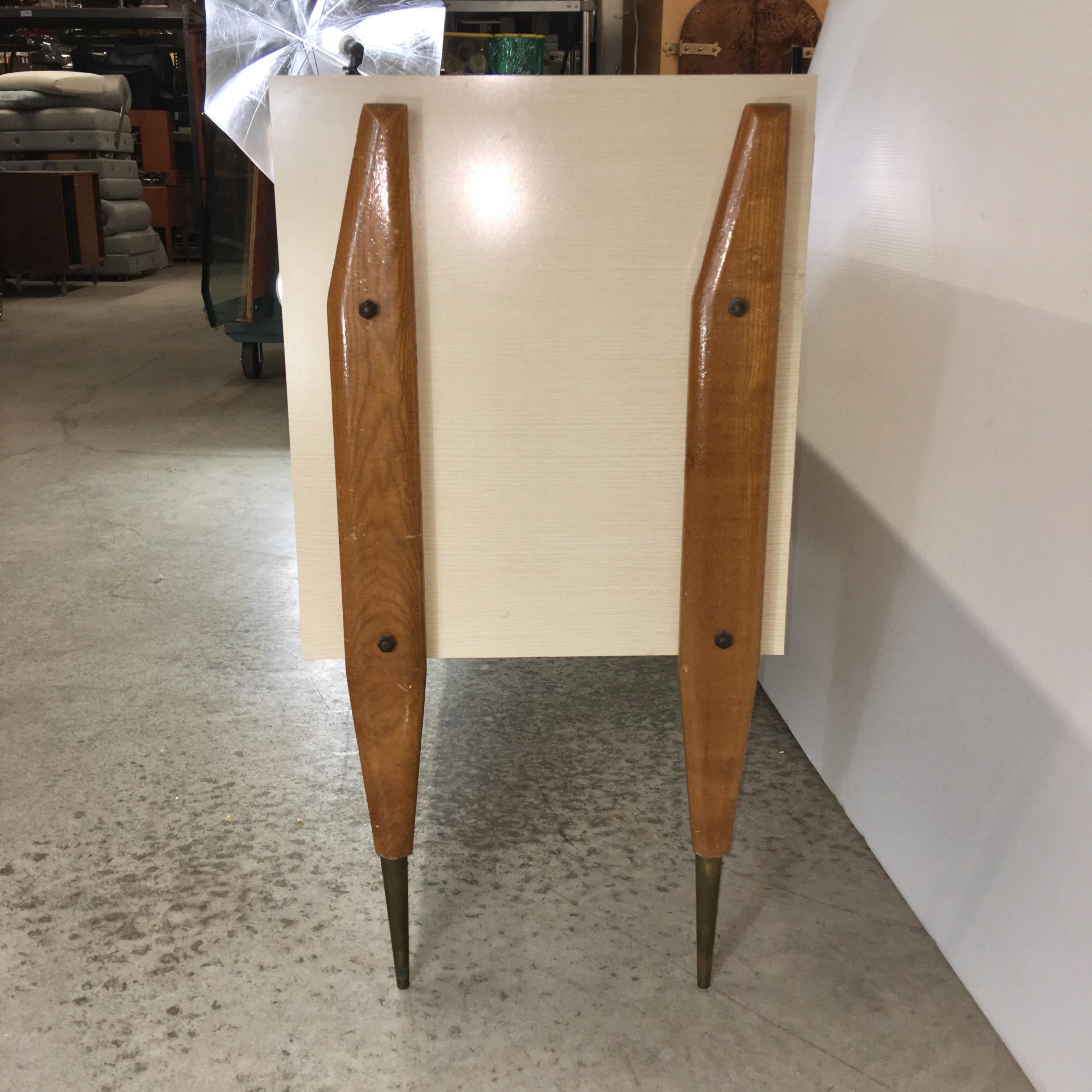 Roberto Aloi Floating Sideboard with Geometric Front For Sale 4