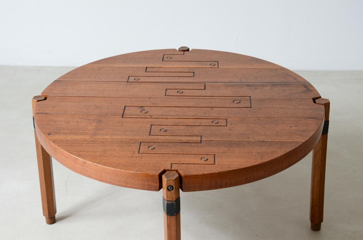 European Roberto Aloi wooden coffee table  For Sale