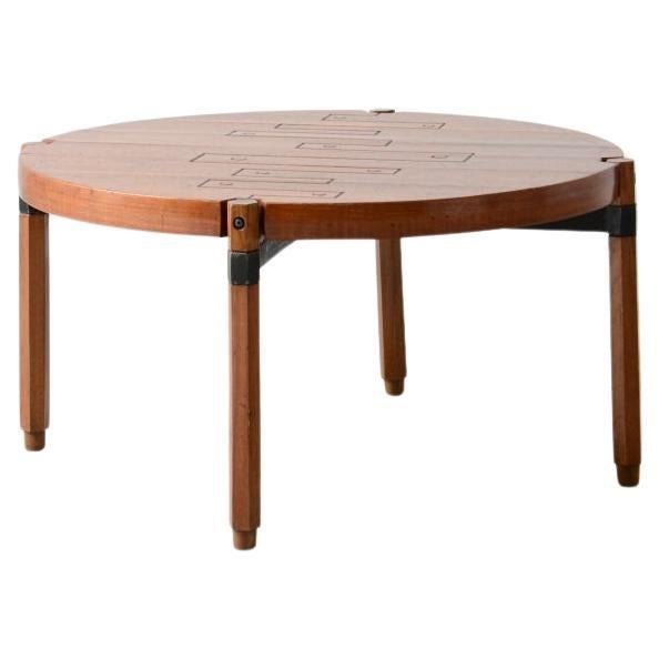 Roberto Aloi wooden coffee table  For Sale