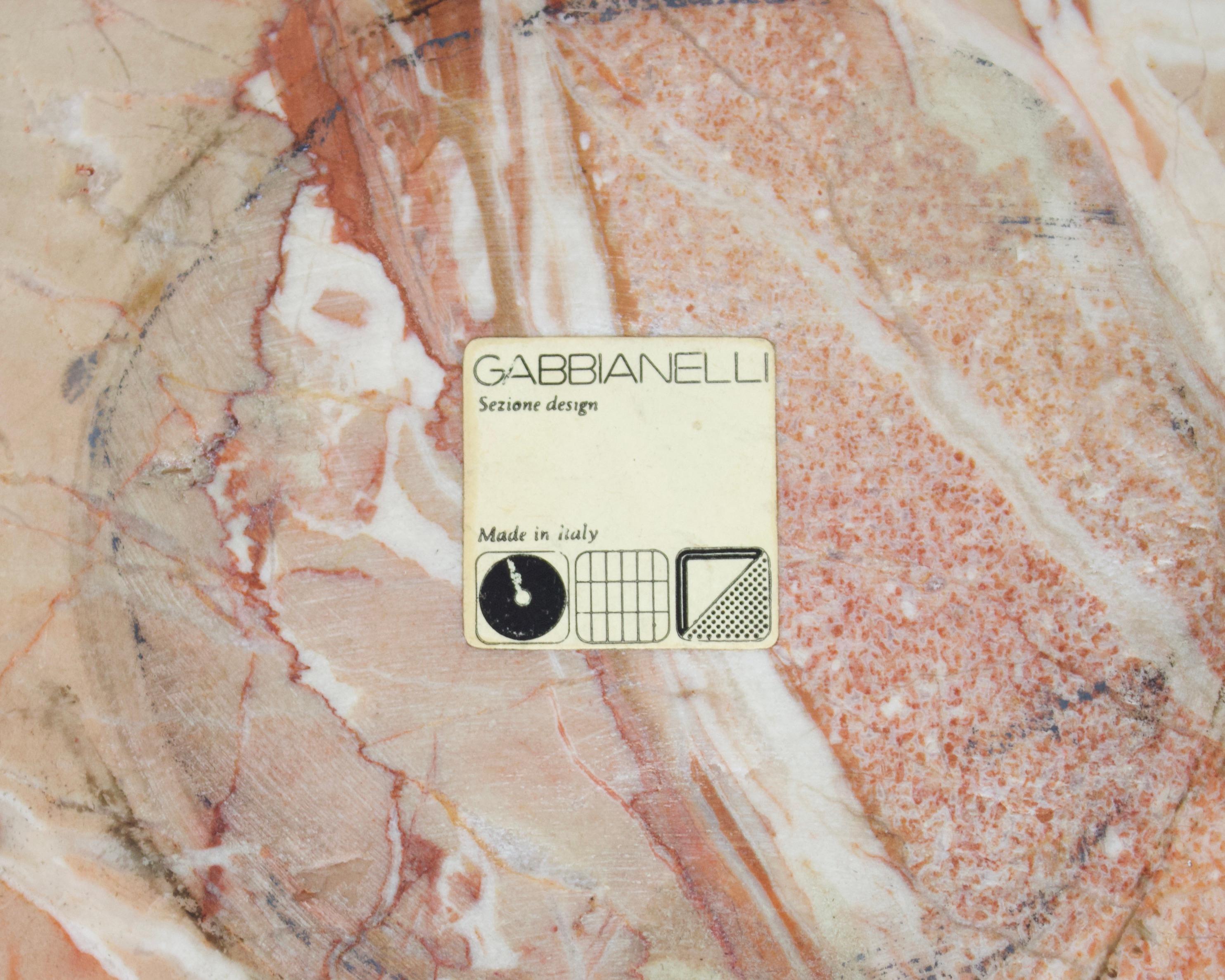 Roberto Arioli for Gabbianelli Dish Centerpiece Pale Peach Italian Marble 9