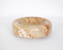 Roberto Arioli for Gabbianelli Dish Centerpiece Pale Peach Italian Marble