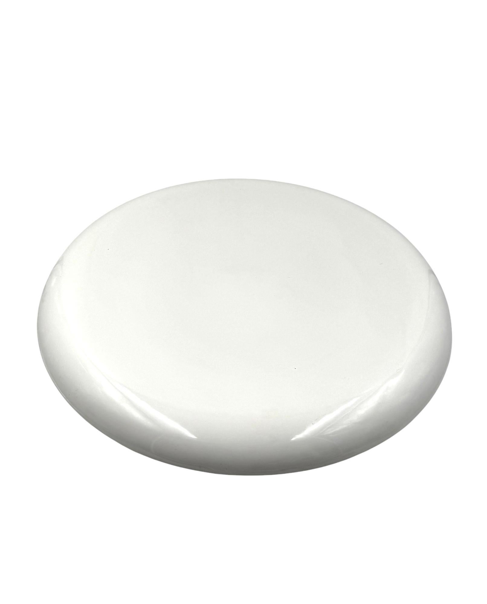 Roberto Arioli, space age white centerpiece / tray, Gabbianelli Italy ca. 1970 8