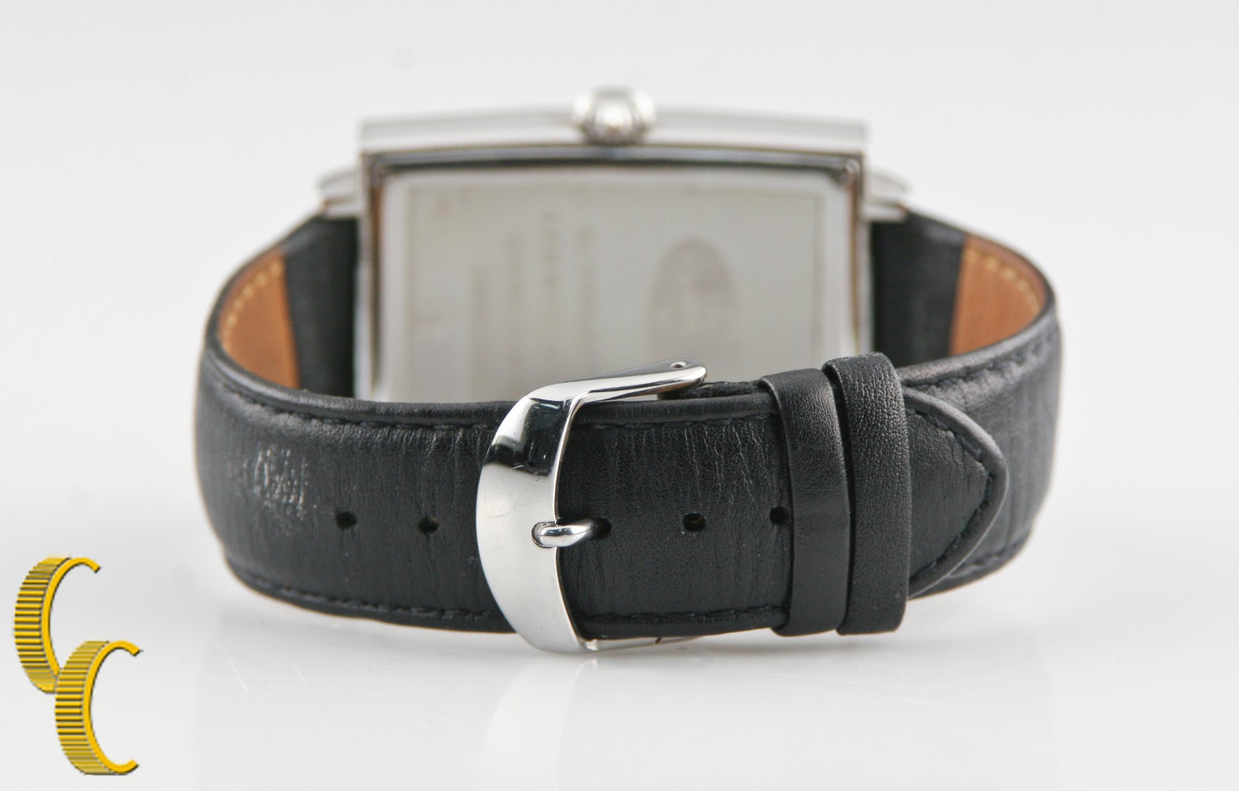 Roberto Bianci Stainless Steel with Diamonds Wristwatch In Good Condition For Sale In Van Nuys, CA