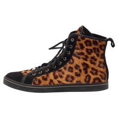 Roberto Botticelli Women's Pony-style Leopard Print High Top Sneakers