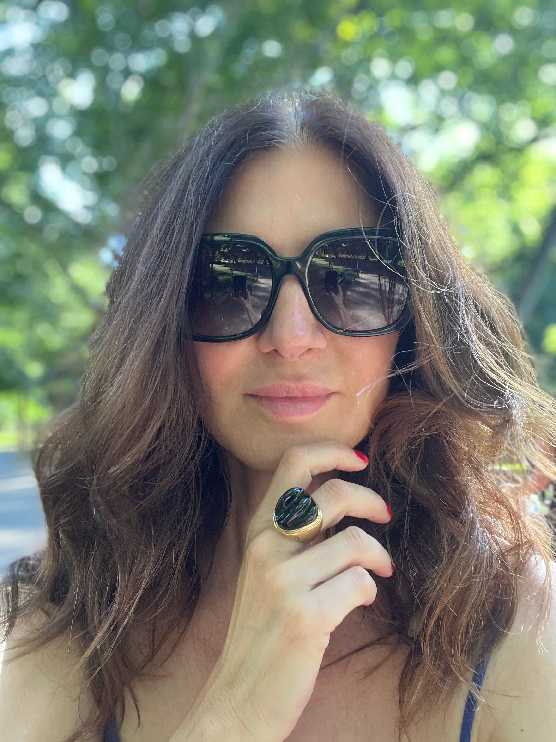 Modernist Roberto Burle Marx Green Tourmaline Ring