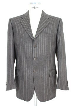 Roberto Capucci Brown Pinstriped Men's Suit 1990s Classic