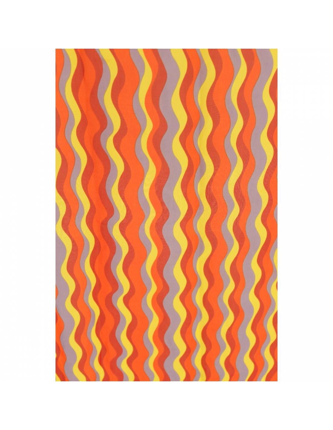 Roberto Capucci Orange-gelber Nadelstreifenschal 1