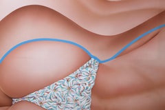 Body Landscape, Signed Photorealist Oil on Canvas by Roberto Carbone
