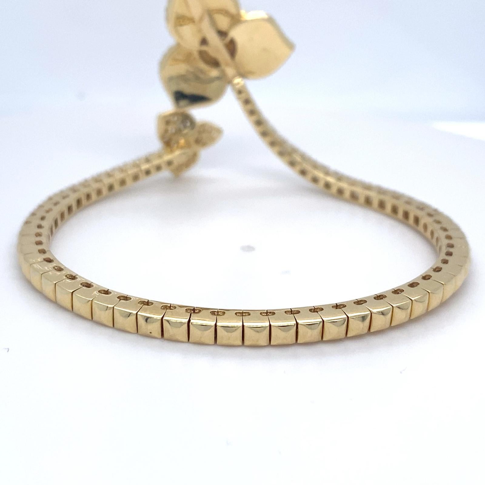 Roberto Casarin 18k Gold & Mother-of-Pearl Bracelet w/ 1.75ct Diamonds, Size 6 For Sale 6