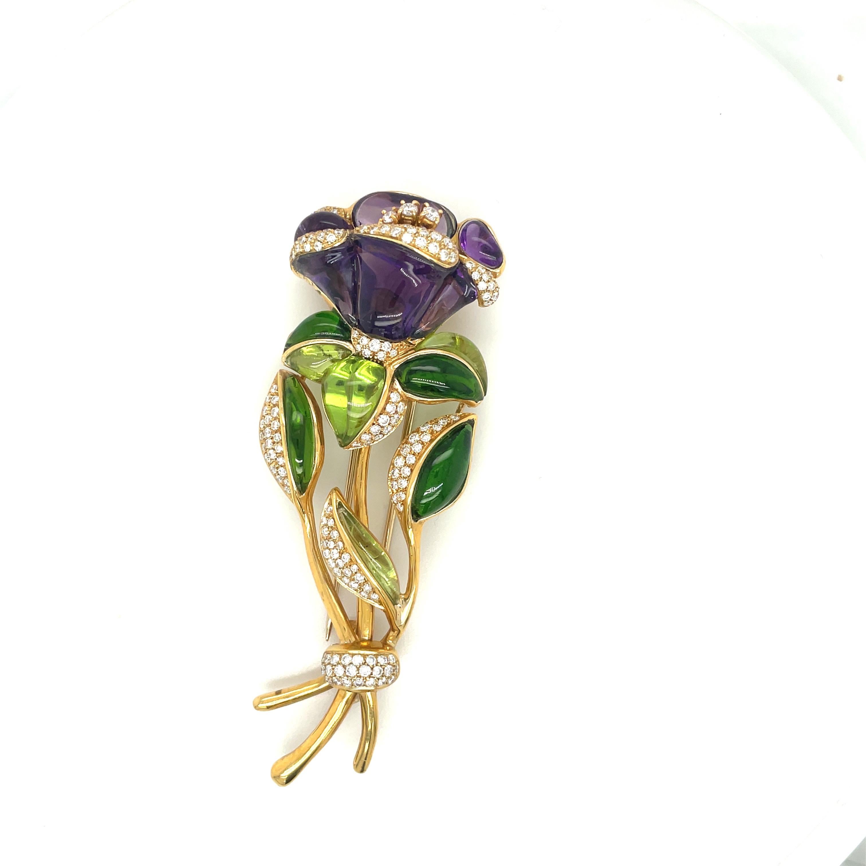 peridot brooch
