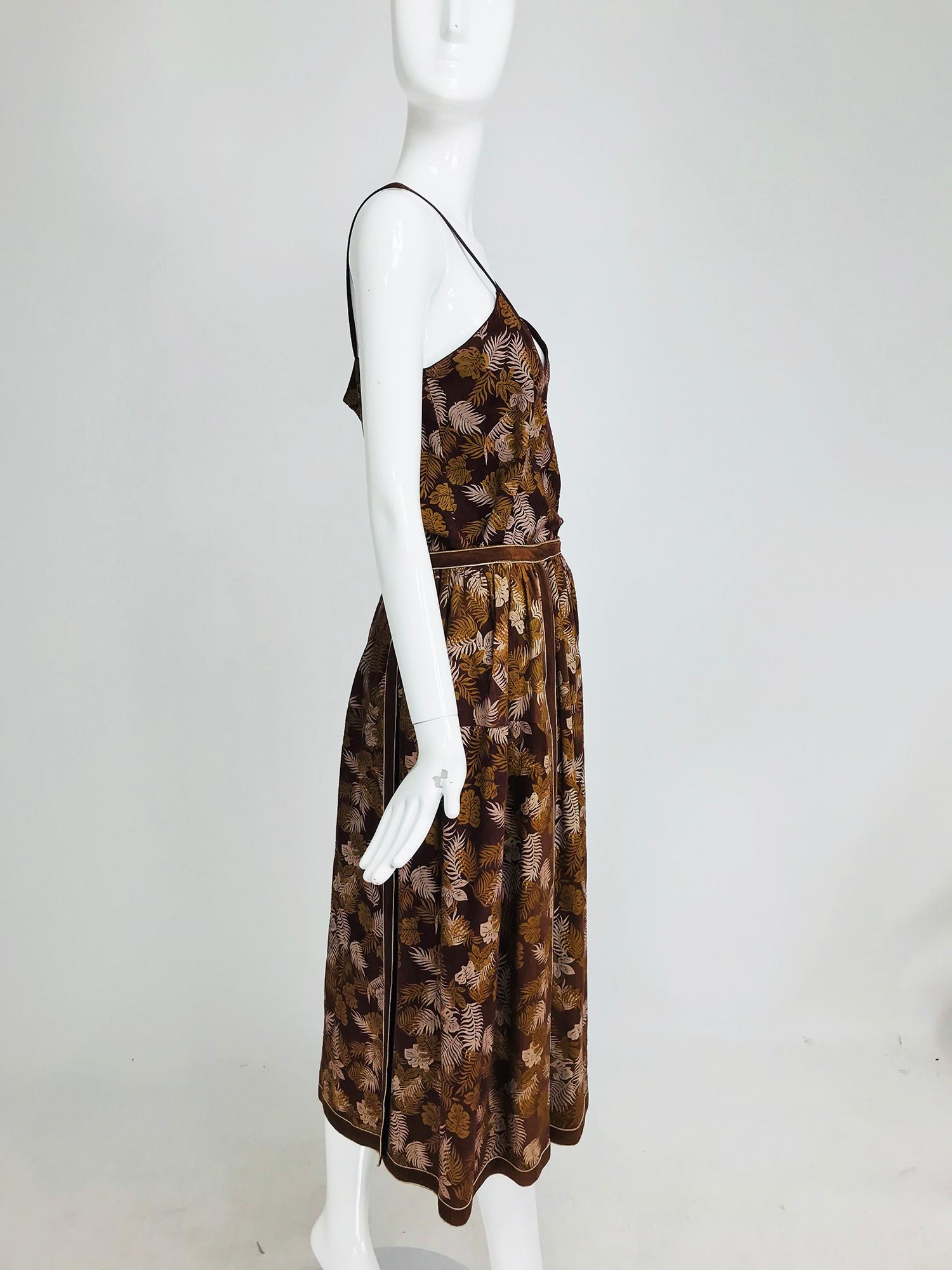 Roberto Cavalli 1970s Printed Suede Top and Skirt Set Rare 6