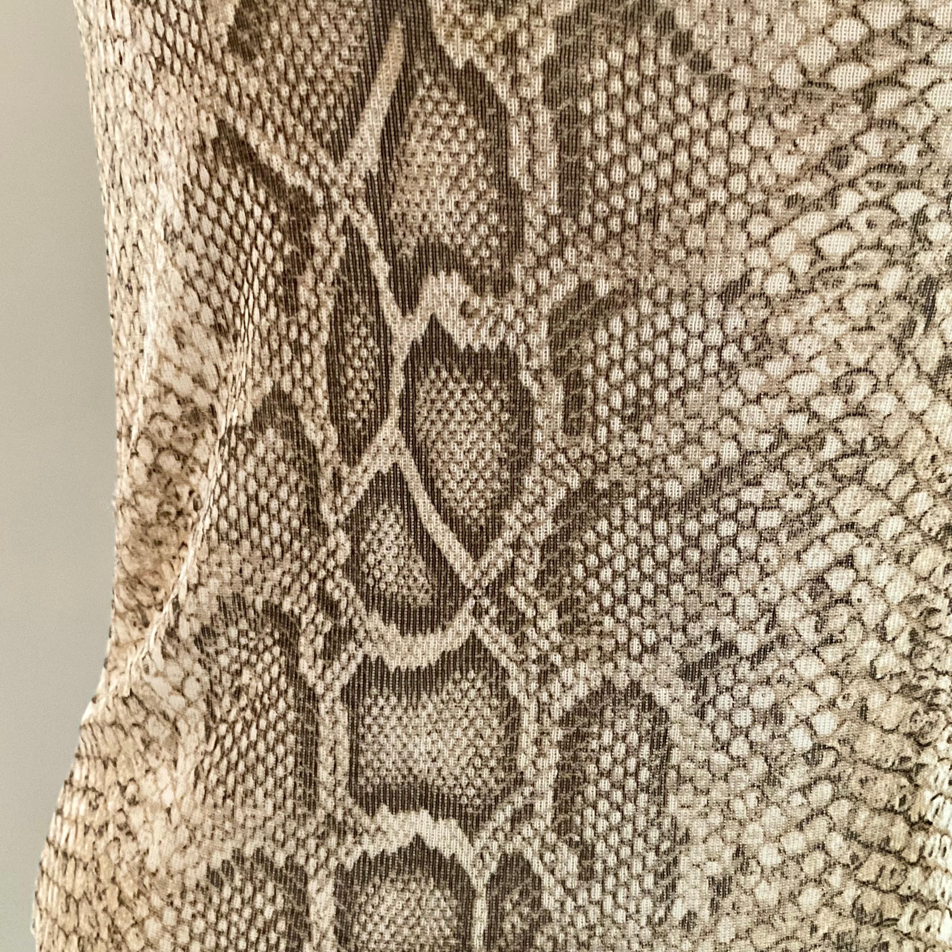 Roberto Cavalli 1990s Runway Snakeskin Print Spaghetti Strap Cami Top In Excellent Condition For Sale In 'S-HERTOGENBOSCH, NL