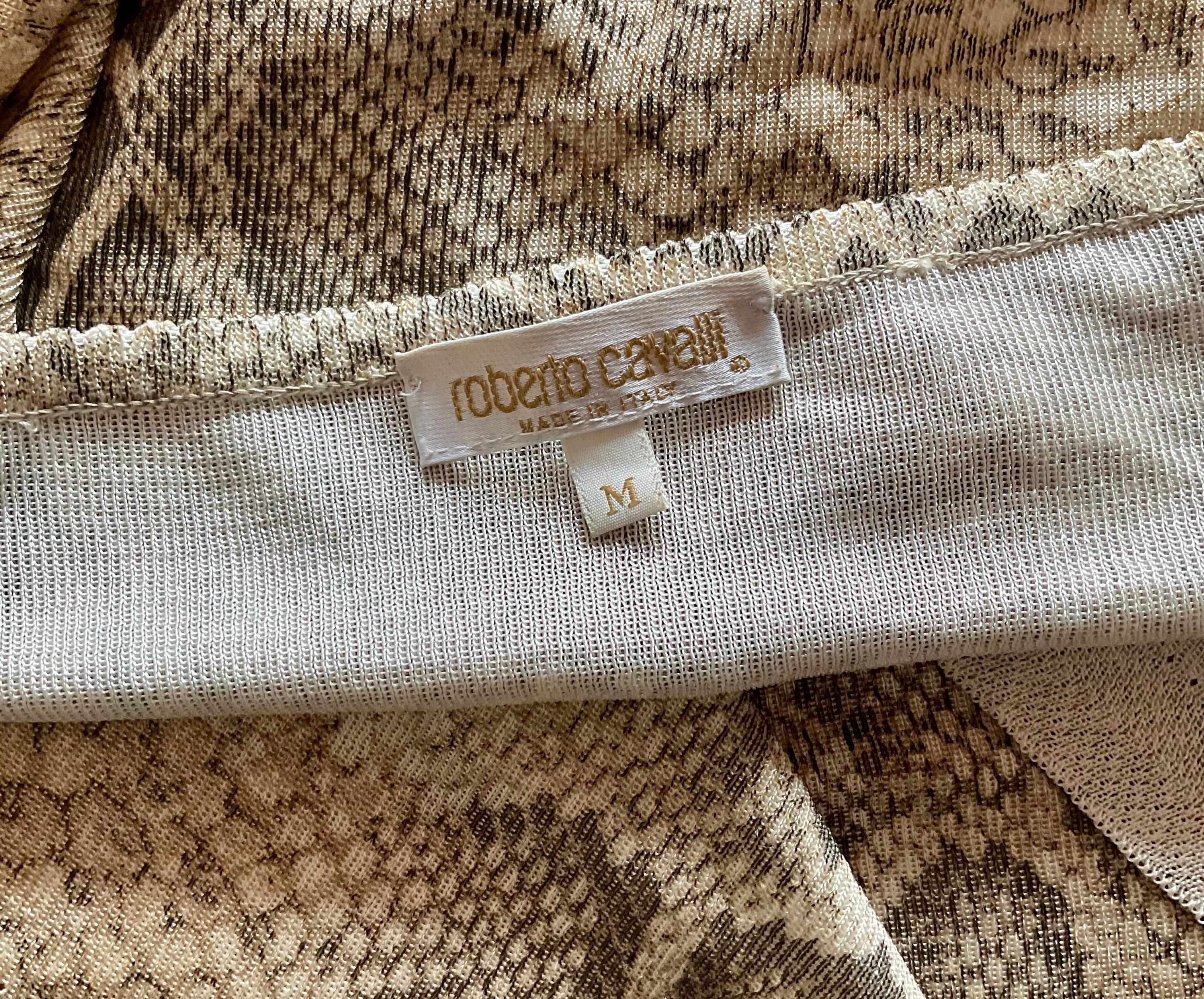 Women's Roberto Cavalli 1990s Runway Snakeskin Print Spaghetti Strap Cami Top For Sale