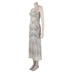 Roberto Cavalli 1999 gray Feather Bodycon Dress