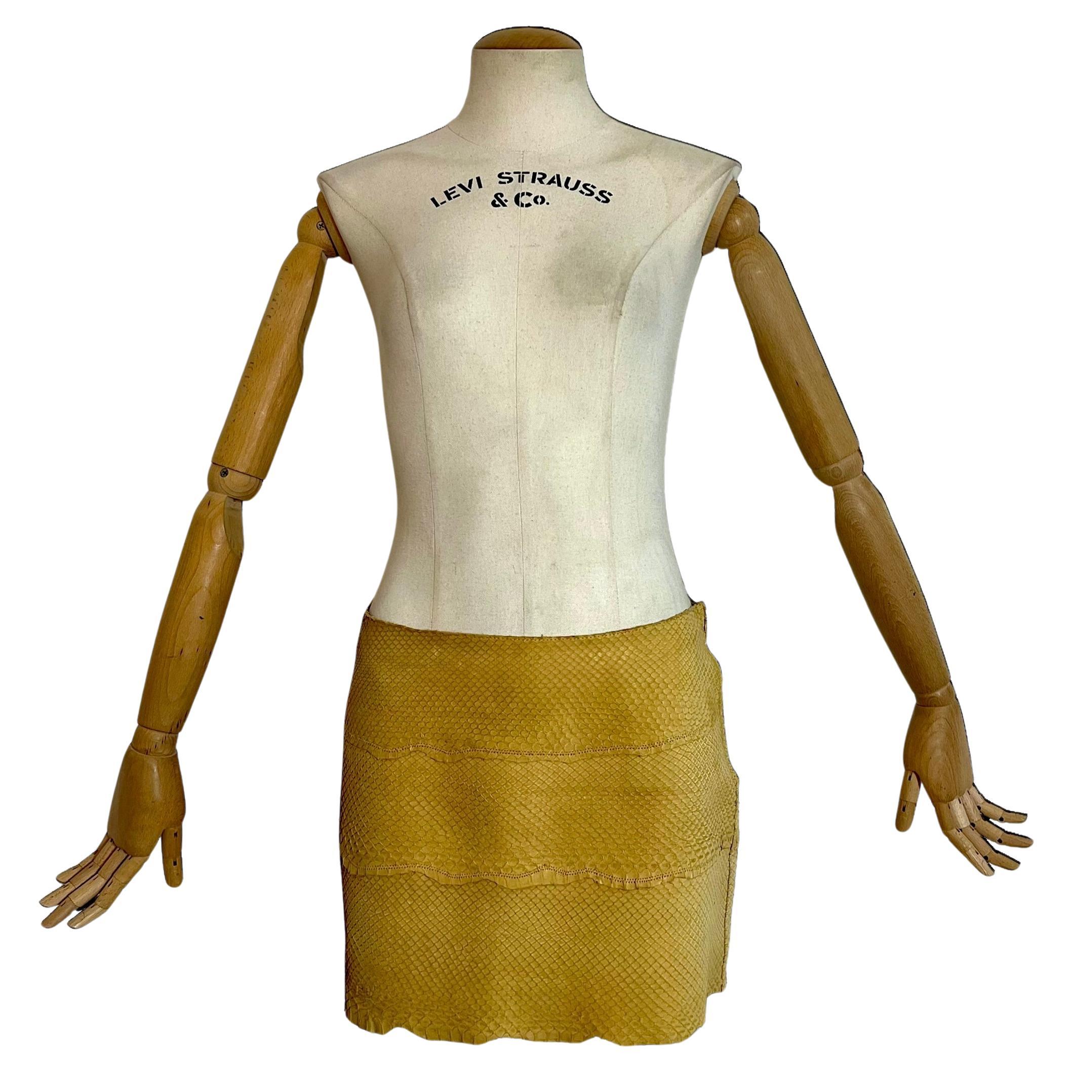 Roberto Cavalli 1999 python style skirt  For Sale
