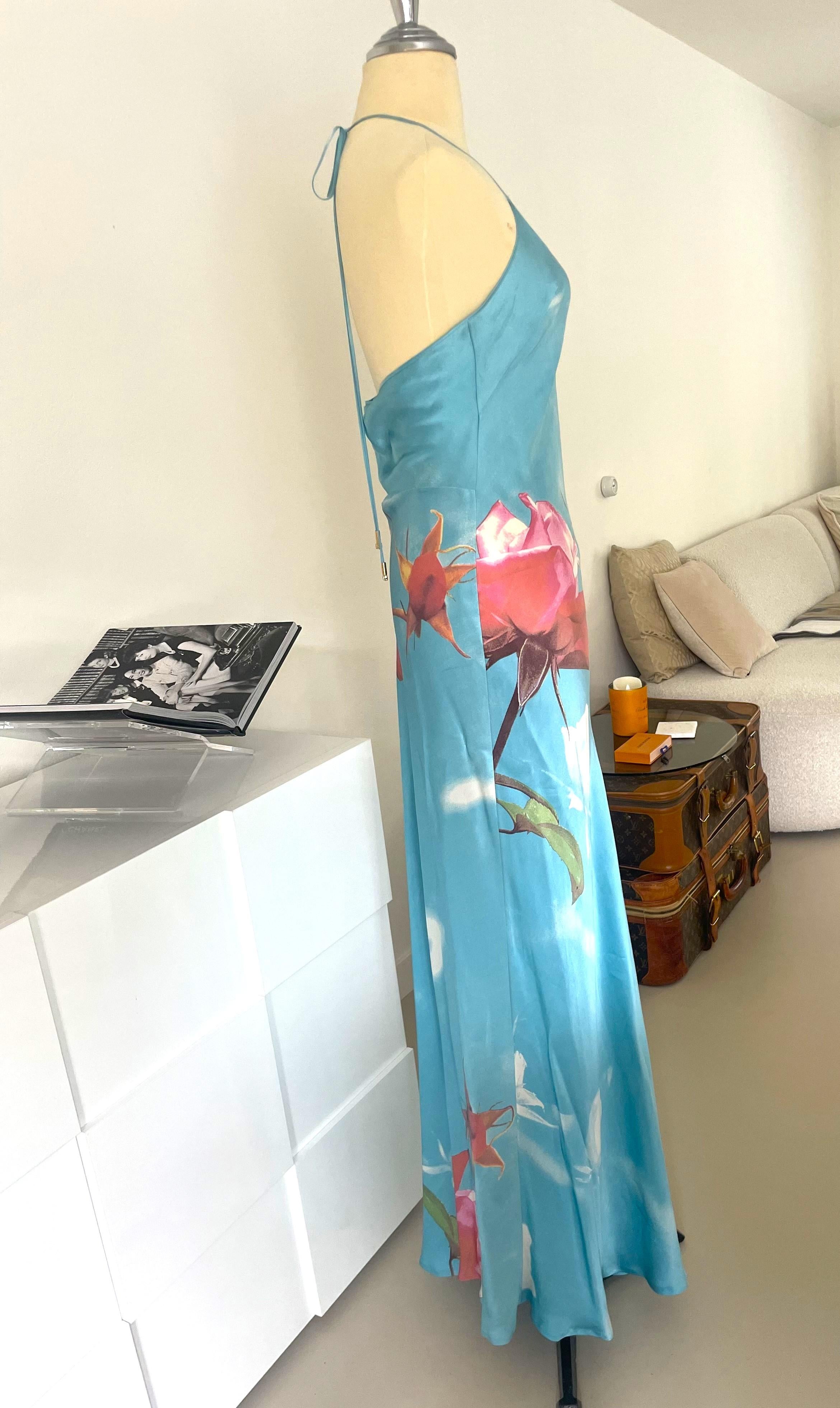 Roberto Cavalli 1999 Pasarela Vestido Largo Floral de Seda en Excelente estado para la venta en 'S-HERTOGENBOSCH, NL