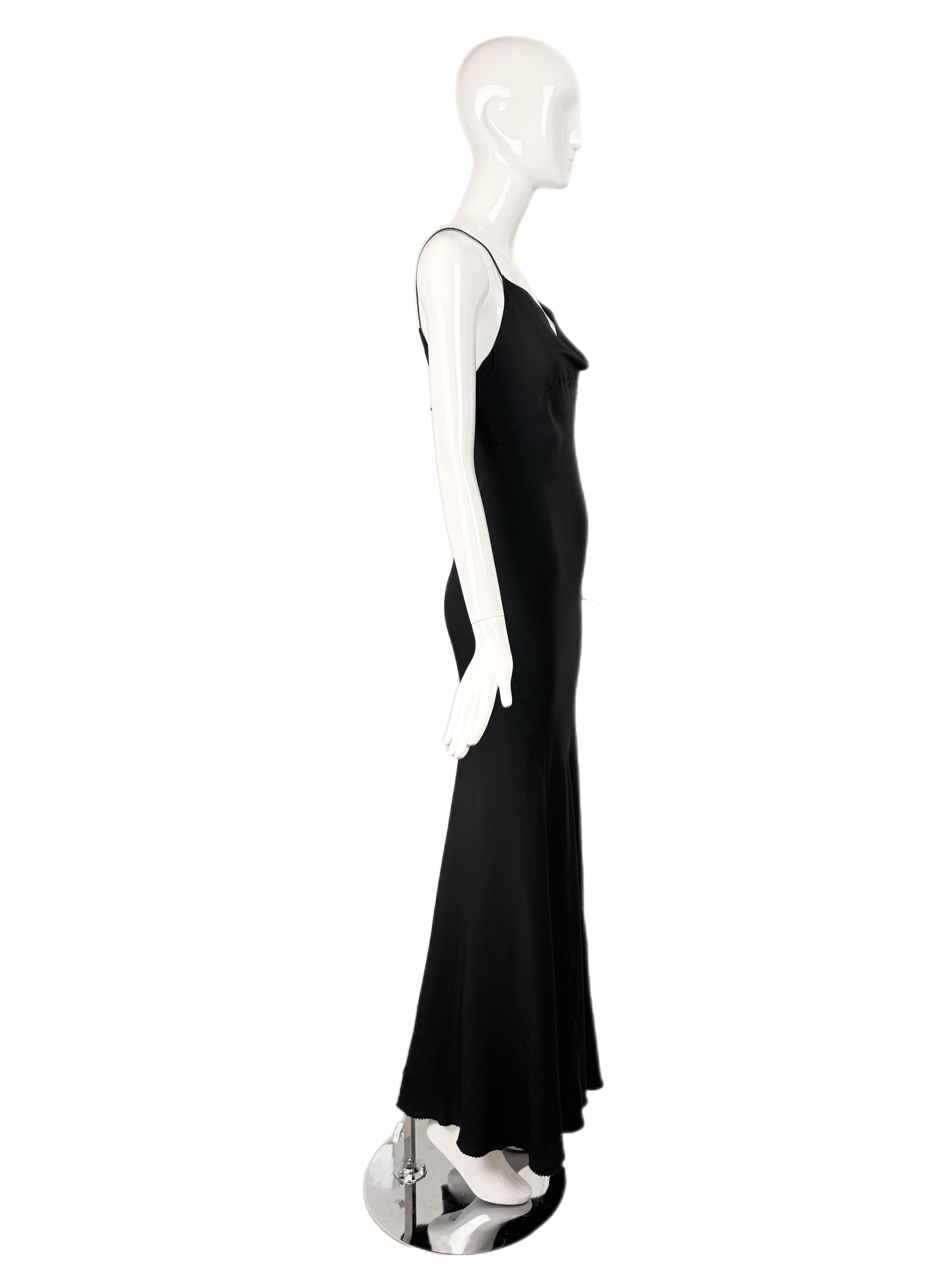 ROBERTO CAVALLI c. 2000 Vintage Fur + Silk Ensemble Maxi Dress Gown + Shawl Cape For Sale 5