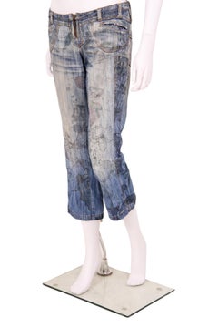 Roberto Cavalli 2000's Capri Blue Floral Jeans