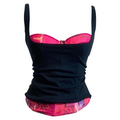 Roberto Cavalli 2000s fuchsia Bustier