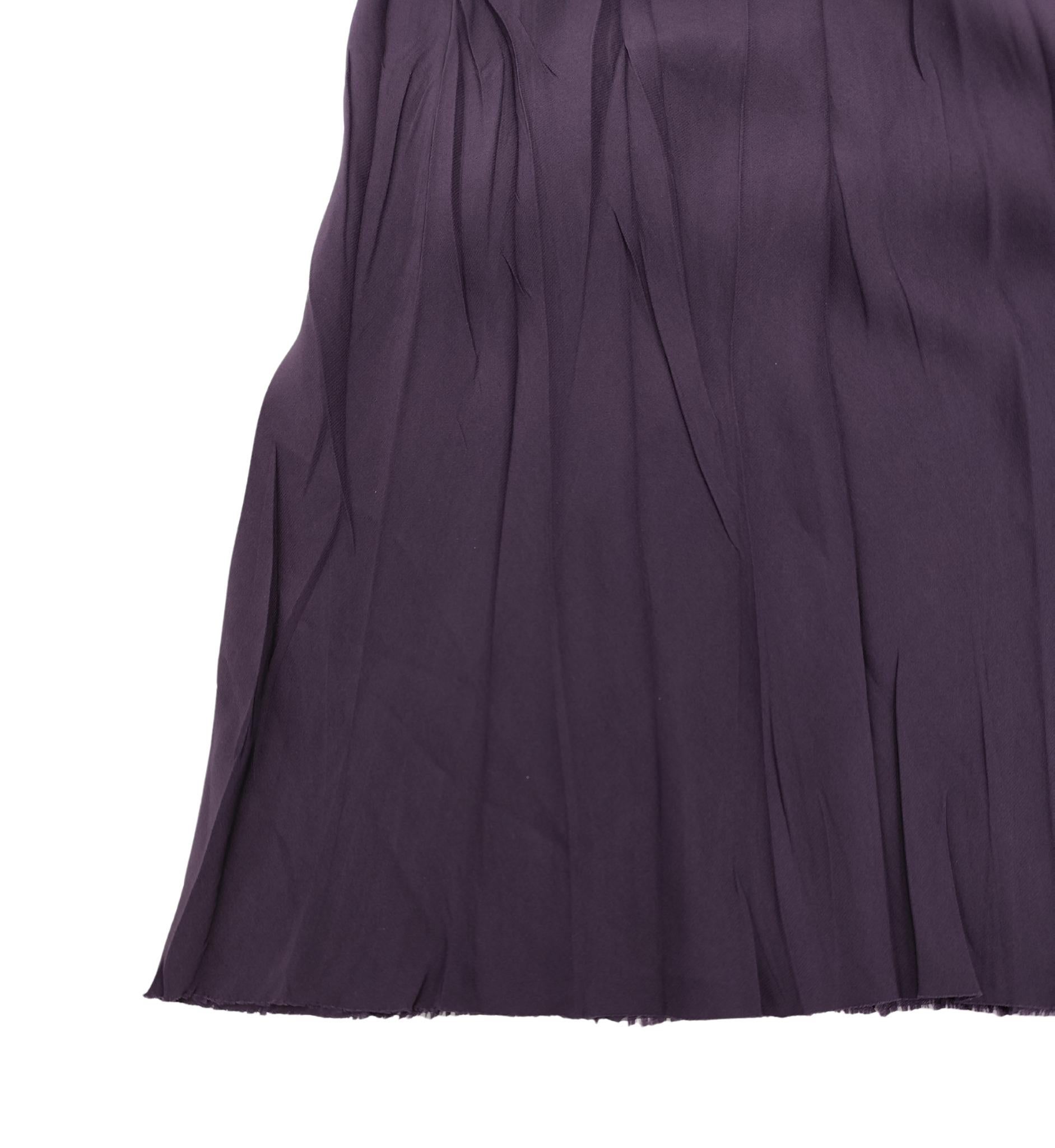 Roberto Cavalli 2000s purple silk and leather shirt and pants set For Sale 8
