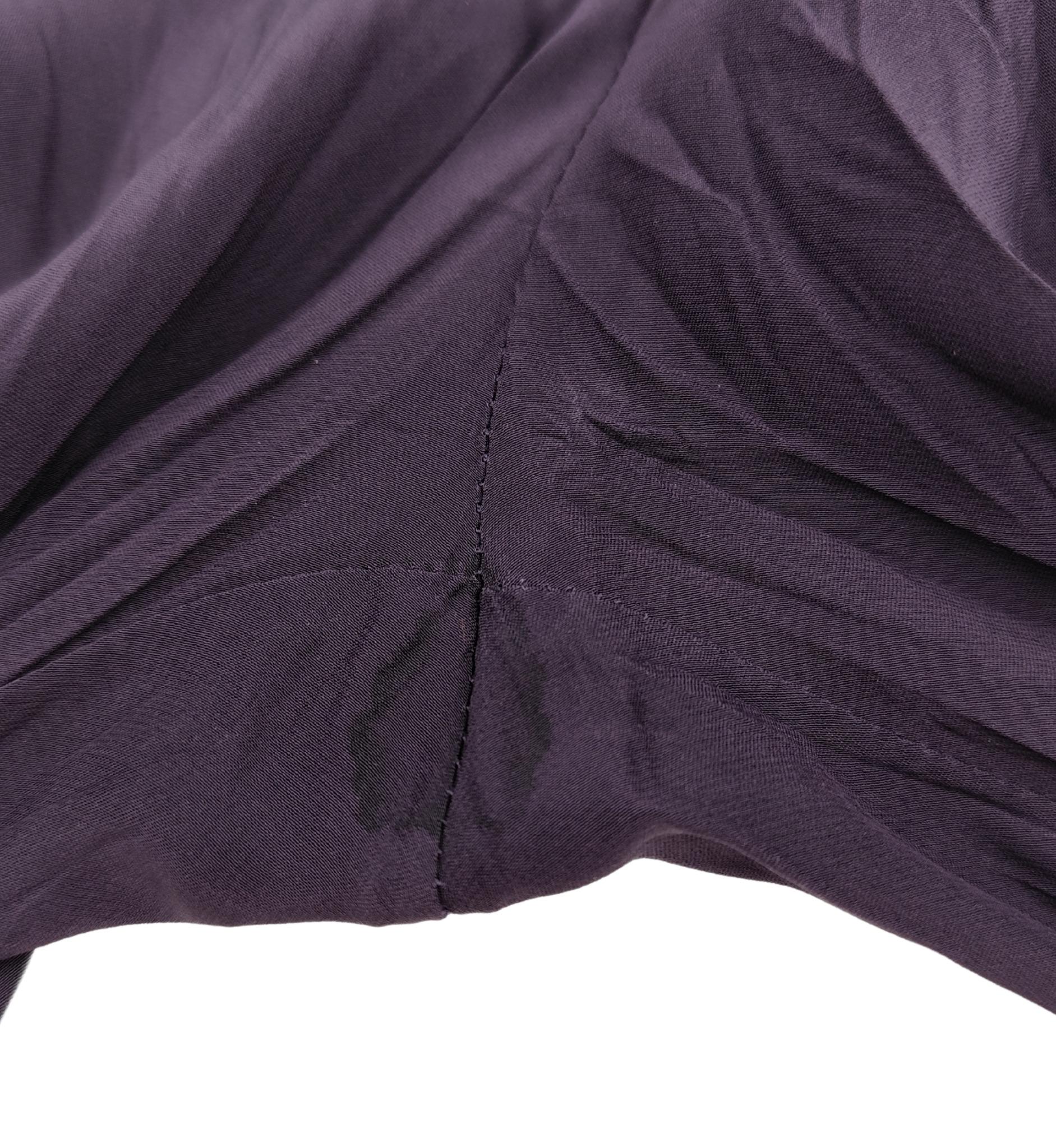 Roberto Cavalli 2000s purple silk and leather shirt and pants set For Sale 11