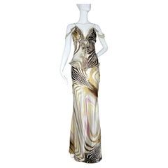 Roberto Cavalli 2000’s silk maxi set