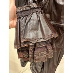 Roberto Cavalli 2000s Vintage Leather Jacket IT 38 with Tiered Sleeves