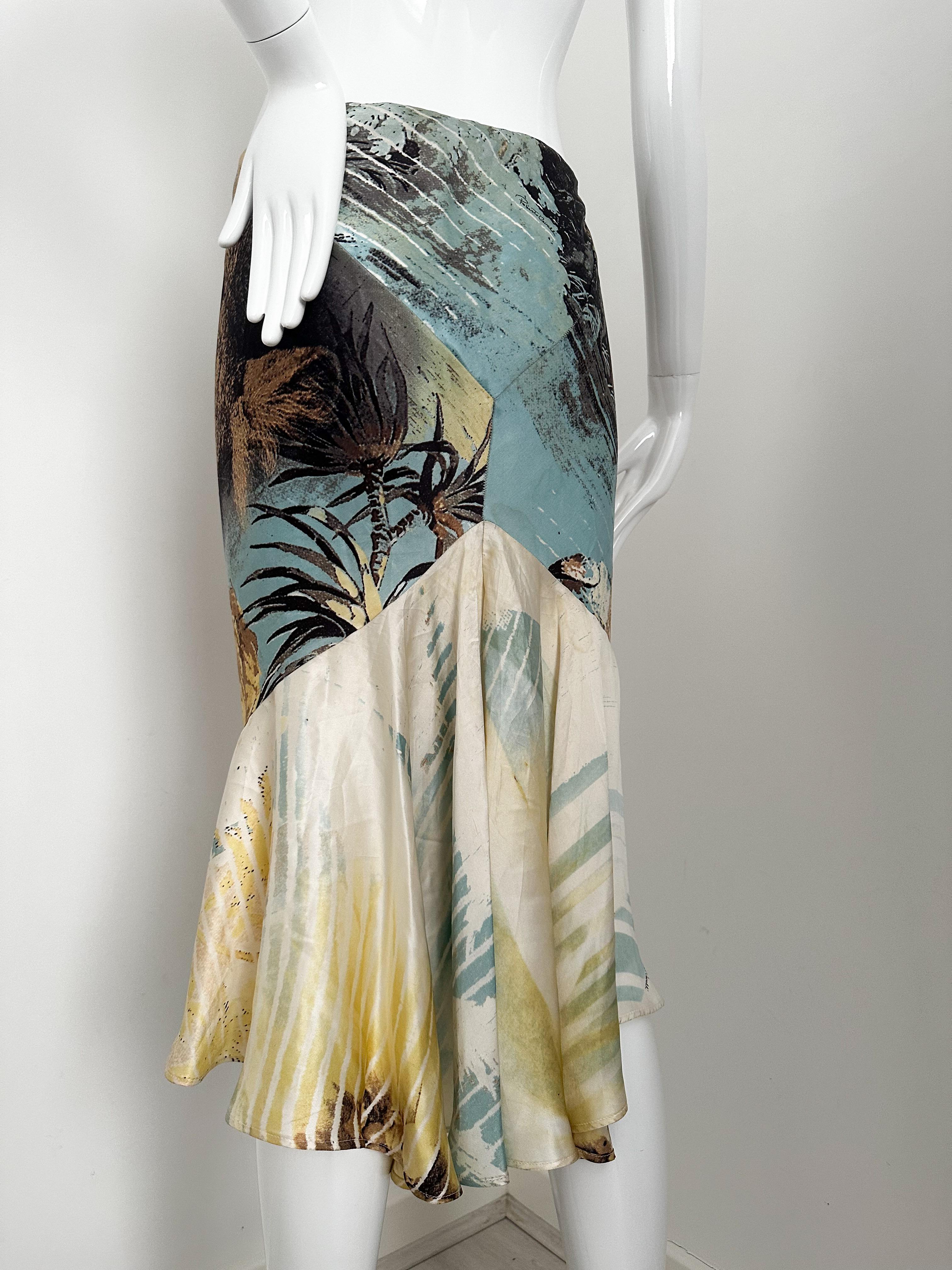 Roberto Cavalli 2002 lion silk skirt or dress 1